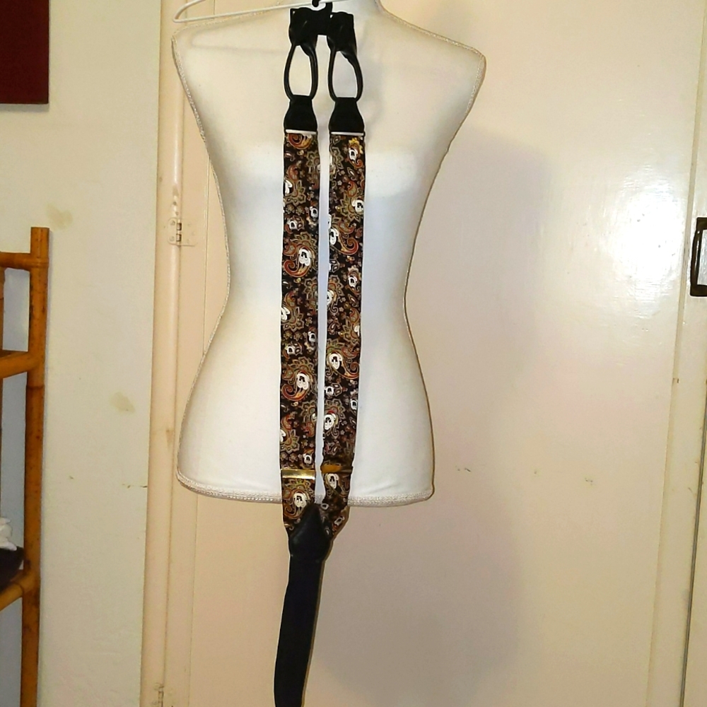Mickey Mouse button on suspenders